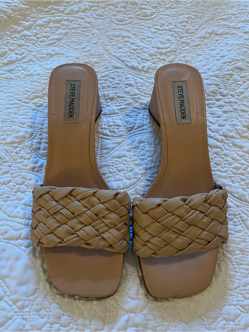 Steve Madden Braided Slide Mules in Tan